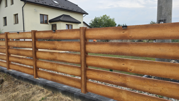 Ogrodzenie betonowe - drewnopodobne, Przęsło wys. 160 cm